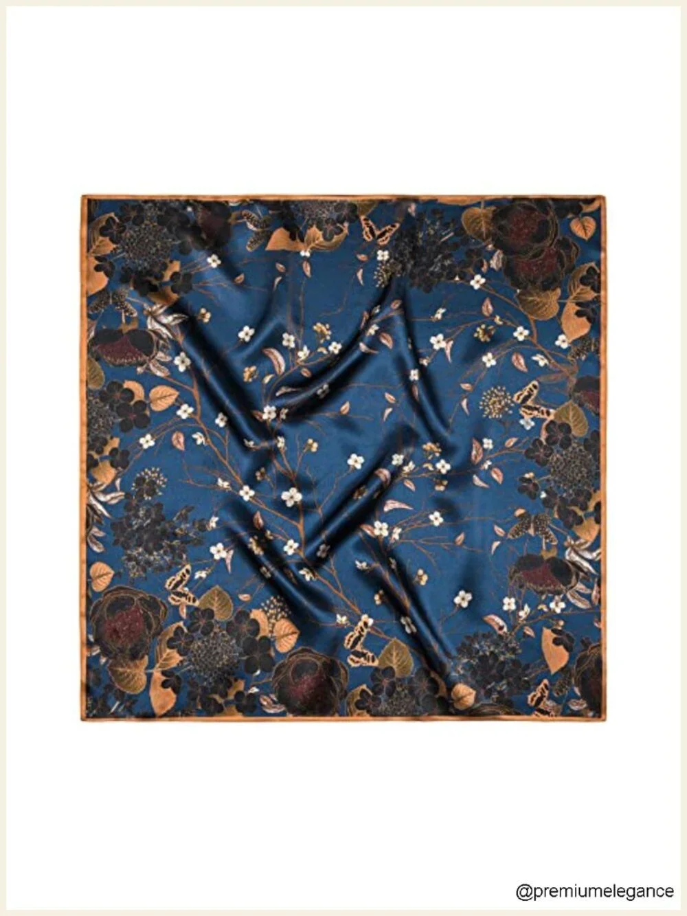 100% Mulberry Silk Square Scarf 25.6